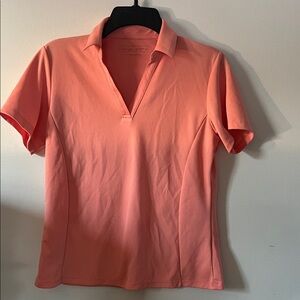 Lady Hagen coral Short Sleeve Polo